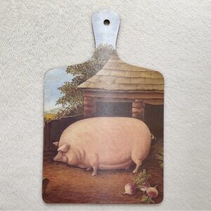 Vintage Wilscombe Somerset England Decorative Pig Cutting Board – Wall Decor